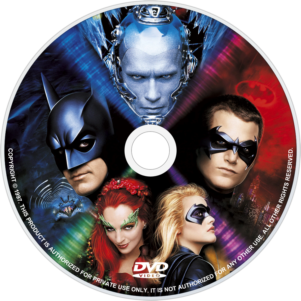 Batman & Robin Dvd Disc Image - Batman And Robin Movie (1000x1000), Png Download