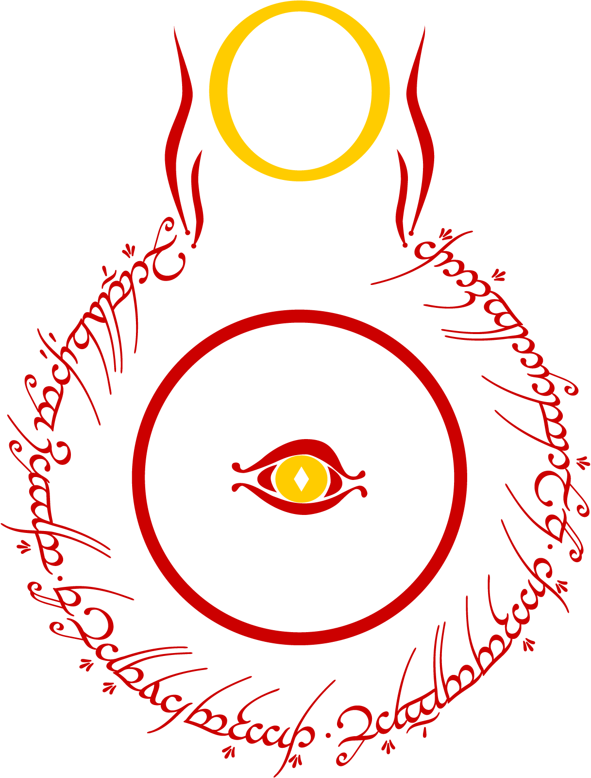 Lord Of The Rings - Eye Of Sauron Symbol (1217x1600), Png Download