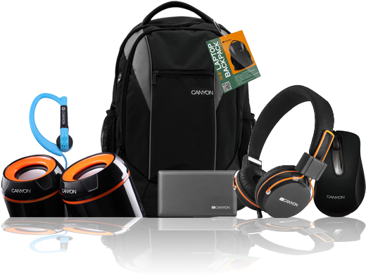 Canyon Accessories - Canyon Cne-chp2 On-ear Headphones - Black (600x399), Png Download