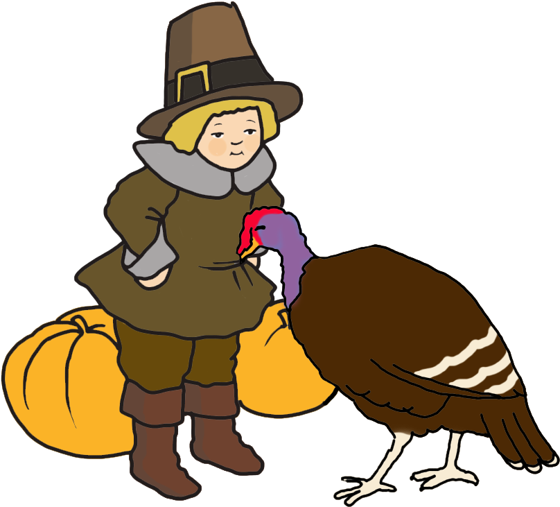 Thanksgiving Pumpkin Png Download - Cartoon (829x881), Png Download
