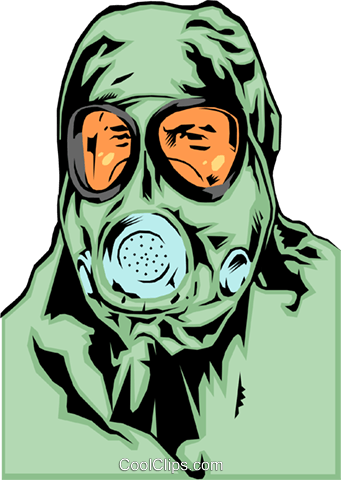 Gas Mask Royalty Free Vector Clip Art Illustration - Illustration (341x480), Png Download