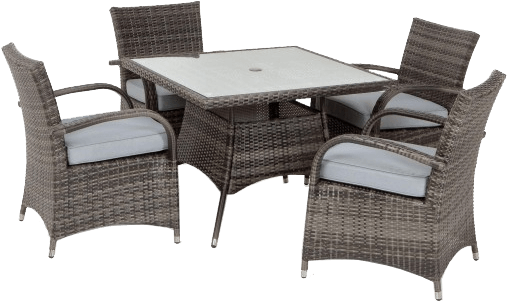 Garden Rattan Furniture Birmingham - Garden Furniture Png (530x340), Png Download