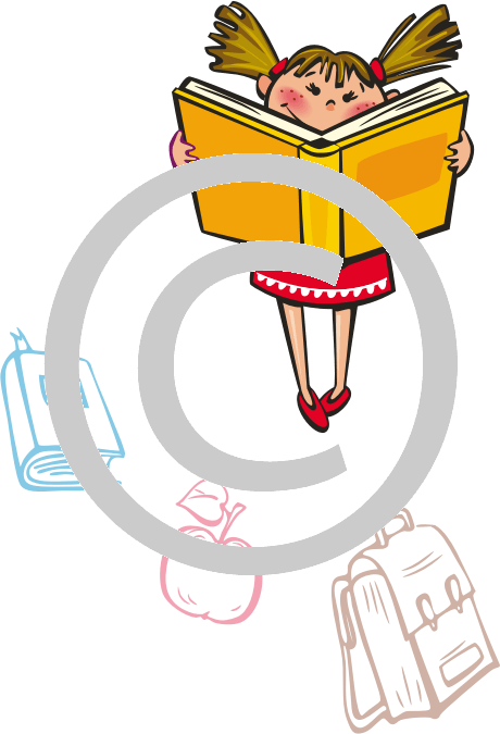 Girl Reading Book - Will In Die Schule Gehen Lied (460x675), Png Download