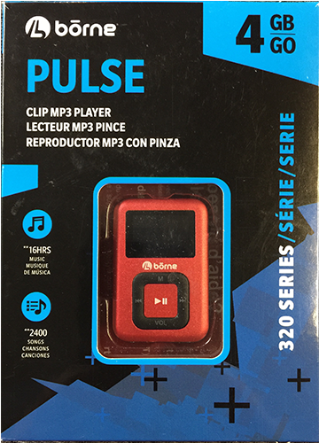 Borne Pulse Clip Mp3 Player 4gb - Mp3 Player (500x500), Png Download