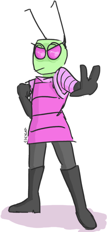 I Wonder What Offensive Hand Gestures Irkens Have - Cartoon (465x750), Png Download