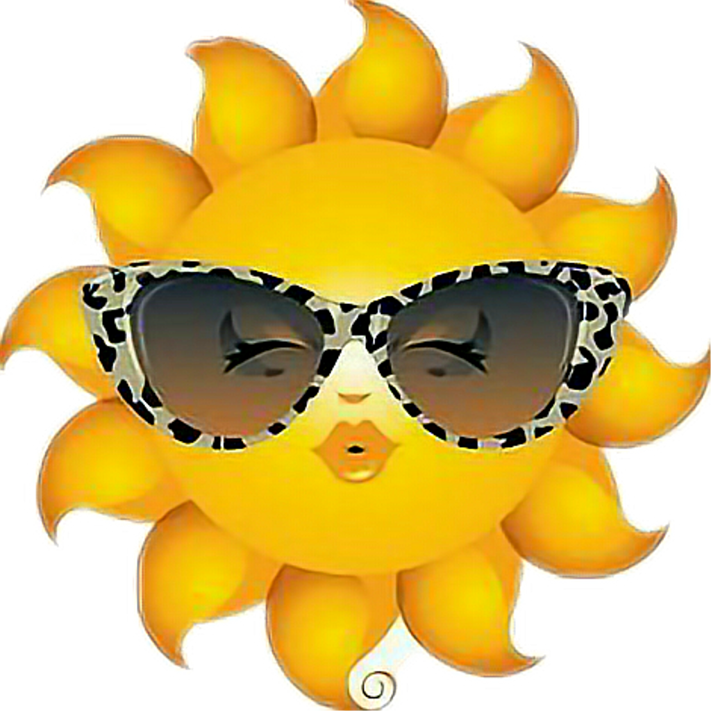 Sunshine Sun Sol Sunglasses Kiss Emojistyle Style Emoji - Have A Bright Sunshiny Day (1024x1024), Png Download