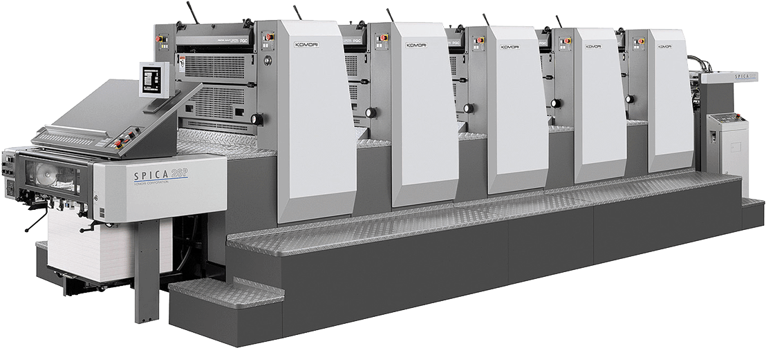 Benefitz Igen 4 Digital Printer - Komori Spica (1170x569), Png Download