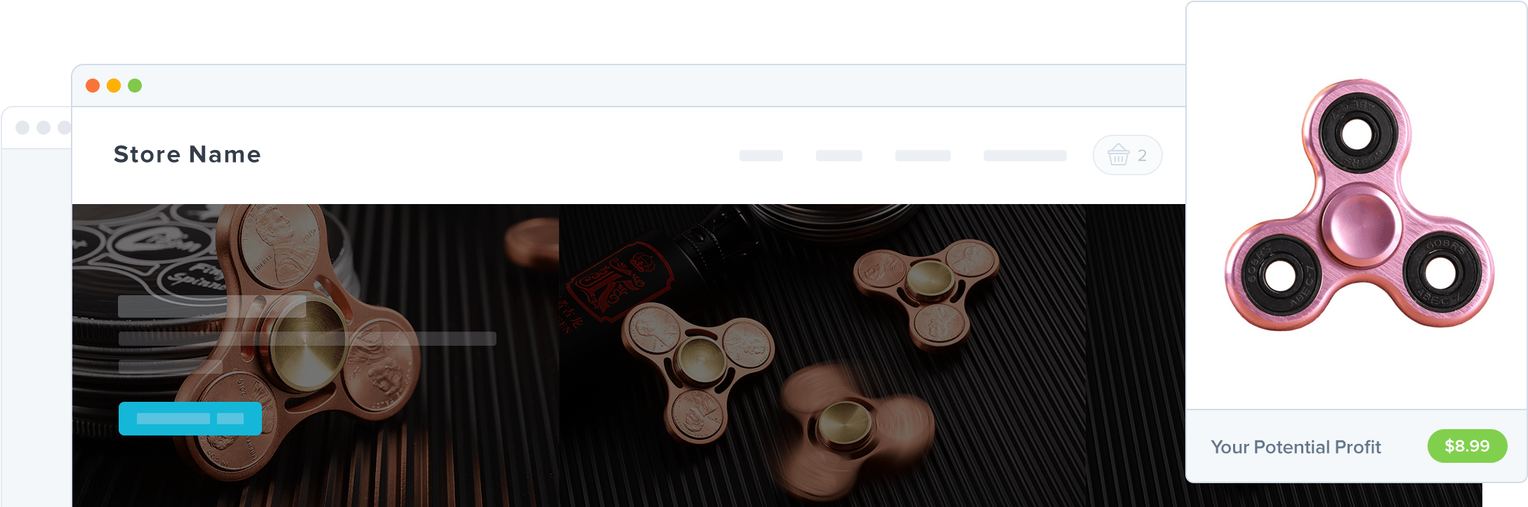 Wholesale Fidget Spinners To Sell Online - 5pcs Kingston 8 Go Sd Sdhc Carte Mémoire - Classe 4 (2280x740), Png Download