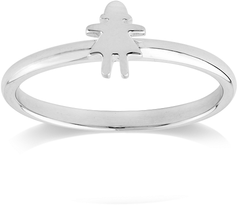 Stowaway Girl Ring - Silver (1024x1024), Png Download