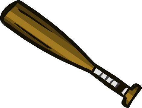 Wooden Bat (471x361), Png Download