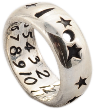 Star Sterling Silver Ring Sundial - "star Sterling Silver Ring" (418x499), Png Download