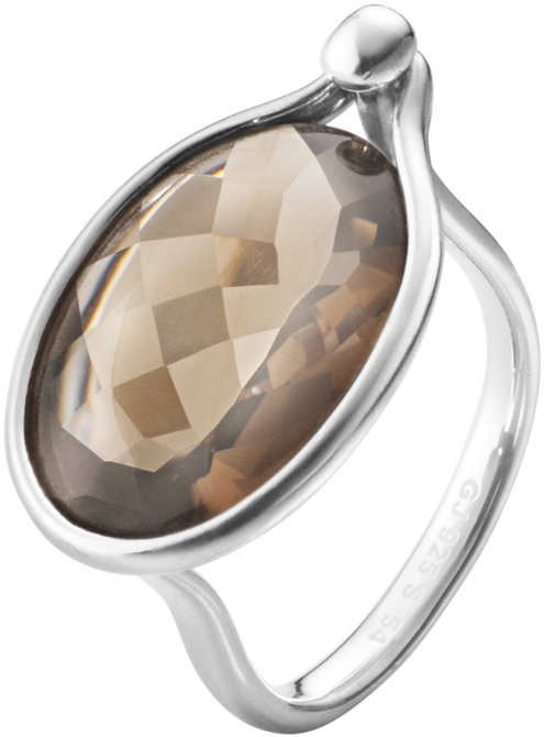 Georg Jensen Smokey Quartz And Silver Ring - Georg Jensen Savannah Sterling Silver And Smoky Quartz (800x800), Png Download