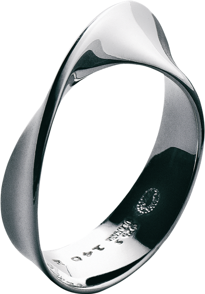 Georg Jensen Möbius Sterling Silver Ring - Jensen Silver (600x600), Png Download