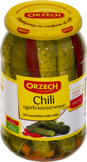 Dill Cucumbers With Chili - Orzech Leczo Pieczarkowe 500 G (295x550), Png Download