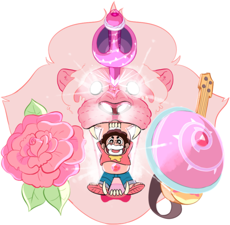 Lion Collage - Lion Steven Universe Collage (500x463), Png Download