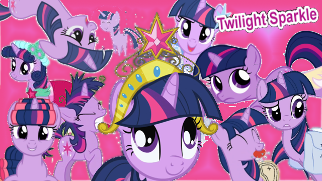Fanmade Twilight Collage Mewkat14 - My Little Pony Collage (640x360), Png Download