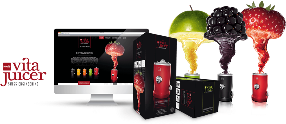 Novis-collage - Vita Juicer 6511.03.20 Black Juicer (1000x470), Png Download