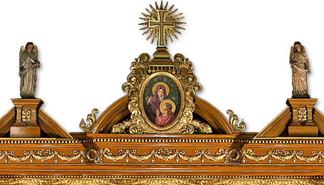 Elements Of The Main Altar Of St - Saint John Cantius Church (640x365), Png Download