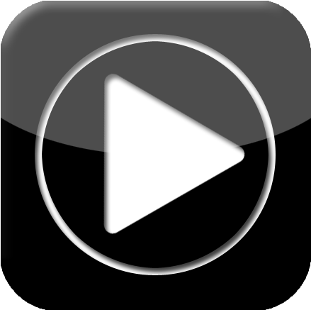 Windows Media Player Black (500x500), Png Download