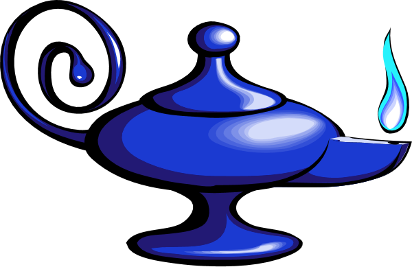 Clipart Magic Lamp - Make A Wish... Oval Ornament (600x389), Png Download