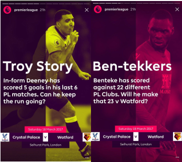 Premier League Instagram Story Which Makes Use Of Opta - Player (700x320), Png Download