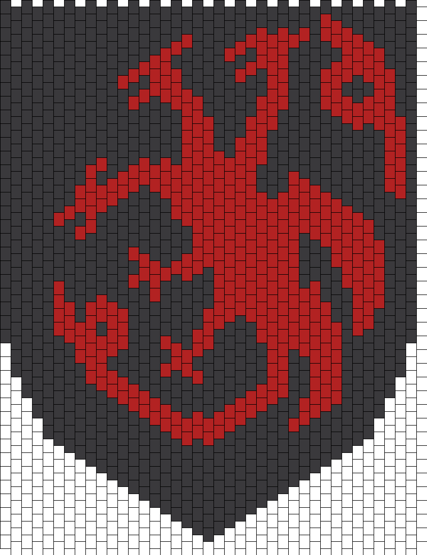 Targaryen Bead Pattern - Kandi Ninja Mask (840x1093), Png Download