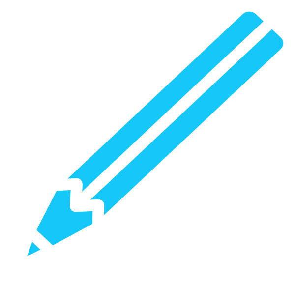 Pencil White Blue Svg Clip Arts 600 X 576 Px (600x576), Png Download