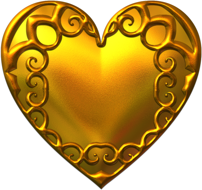 Golden Heart Png Download - Heart Clipart (800x800), Png Download