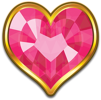Golden Heart Character - Heart (510x346), Png Download