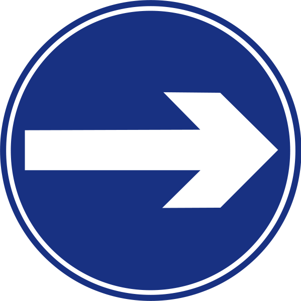 Traffic Sign Right Turn (600x600), Png Download