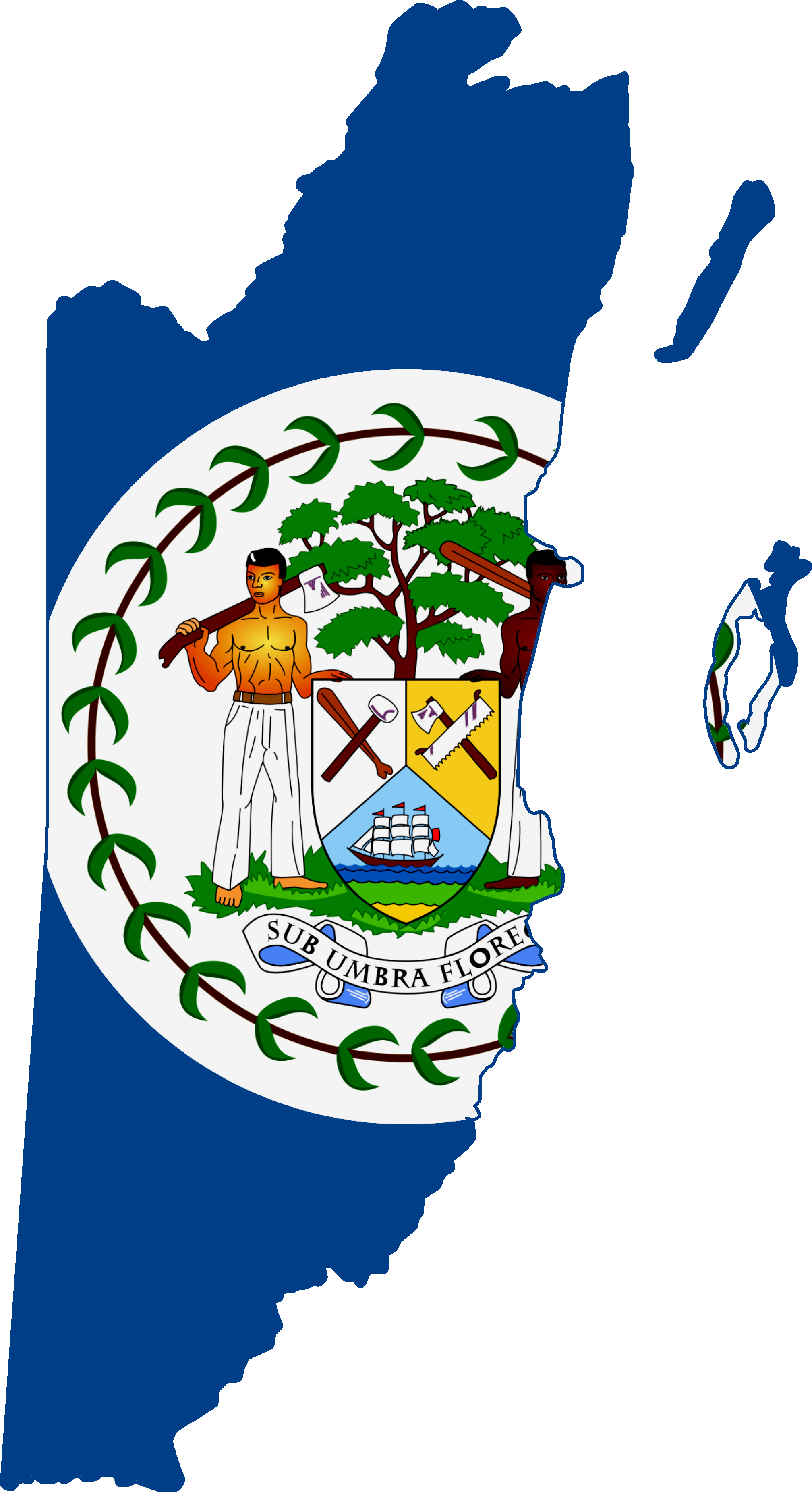 Flag Map Of British Honduras (1950 - Belize Flag Map Png (2016x3702), Png Download