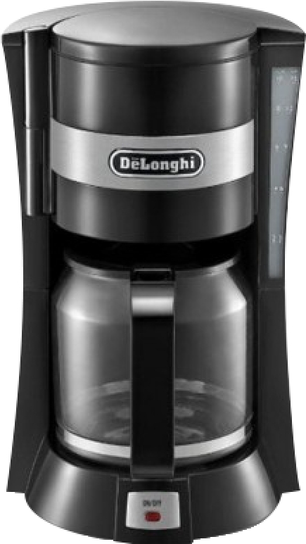 De'longhi Icm15210 Filter Coffee Maker - Black (600x790), Png Download