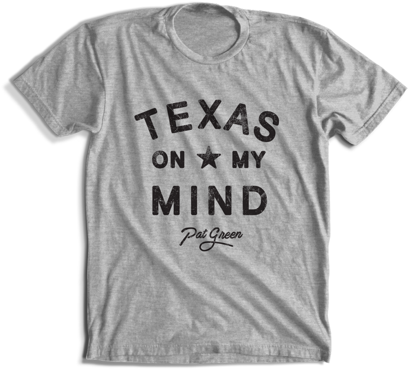 Image Of Pg Gray Texas On My Mind T-shirt - Texas Tshirts (1024x1024), Png Download