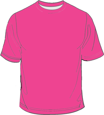 Pink-shirt - Color (350x387), Png Download