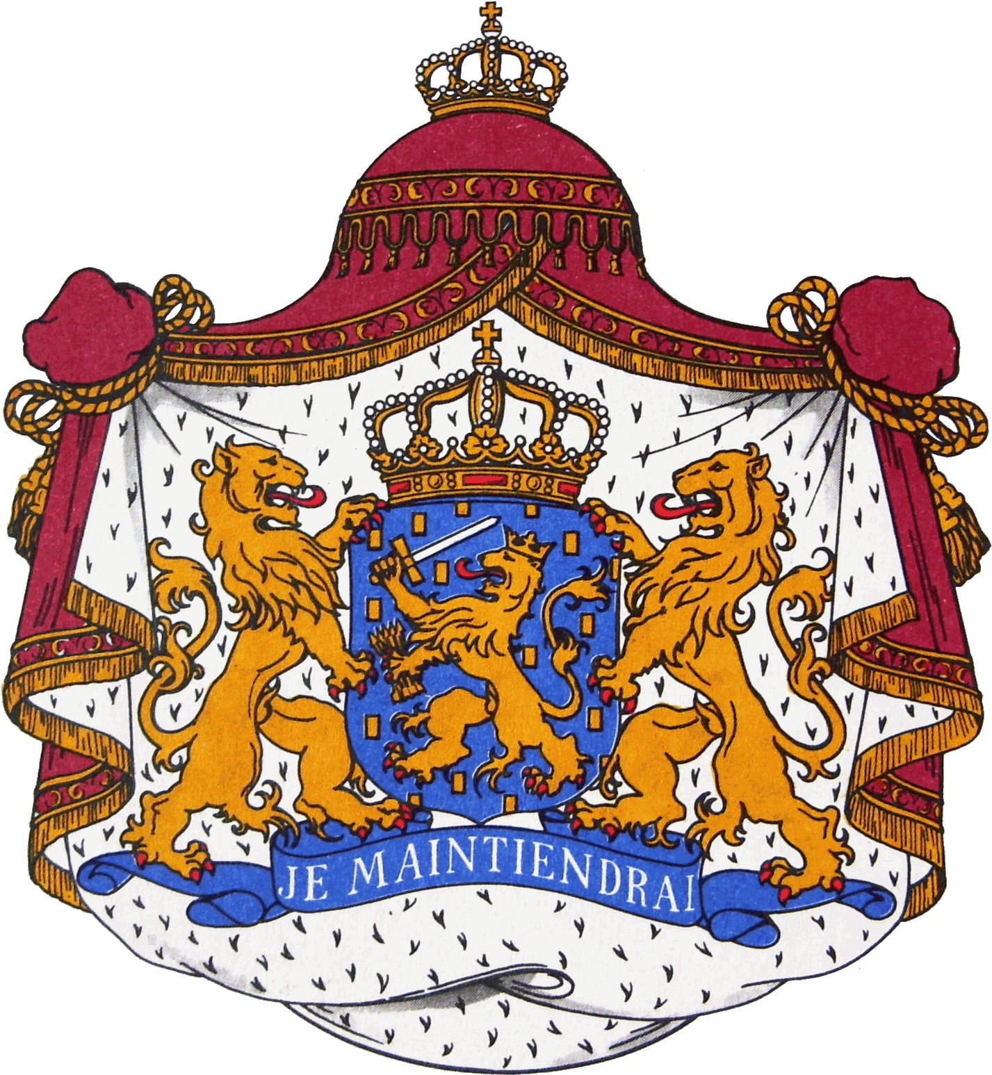 Free Download Netherlands Coat Of Arms Throw Blanket - Emblem On Spain Flag (1452x1564), Png Download
