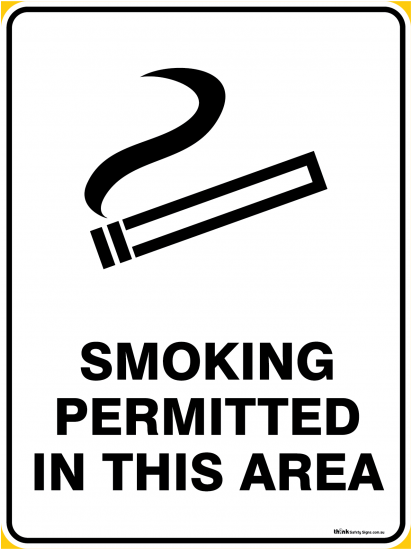 Prohibition Smoking Permitted In This Area - Notice Smoking Area (548x548), Png Download