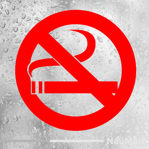 No Smoking Prohibition Sign - Notebook Journal Dot-grid,graph,lined : Water Drop (500x500), Png Download