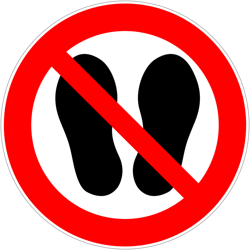 Betreten Der Fläche Verboten, Verbotszeichen D P015 - Ne Pas Marcher (958x958), Png Download