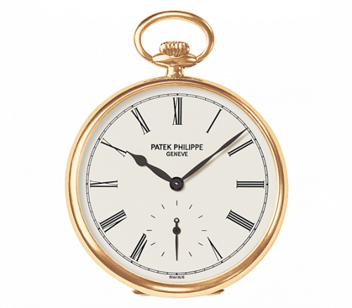 Patek Philippe Pocket Watch Lepine Yellow Gold / White - Patek Philippe 973j-010 Yellow Gold Pocket Watch (500x437), Png Download