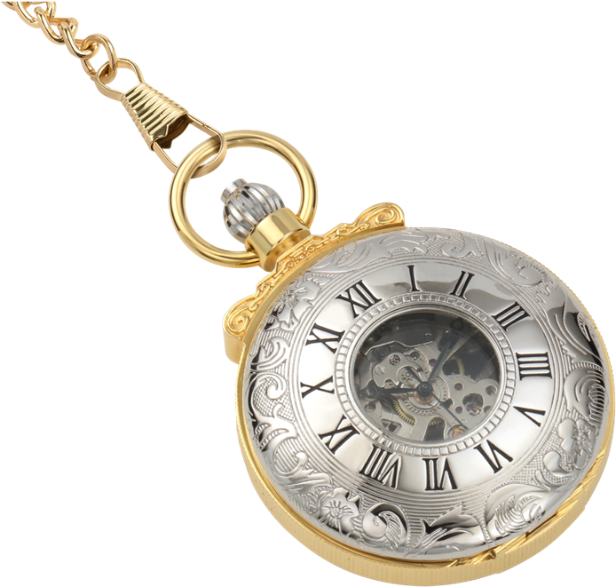 Horse Mechanical Pocket Watch - Chain (1067x1067), Png Download