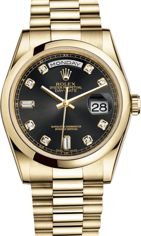 Free Png Men's Wrist Band Watch Png Images Transparent - Rolex Day Date Gold With Diamonds (480x799), Png Download