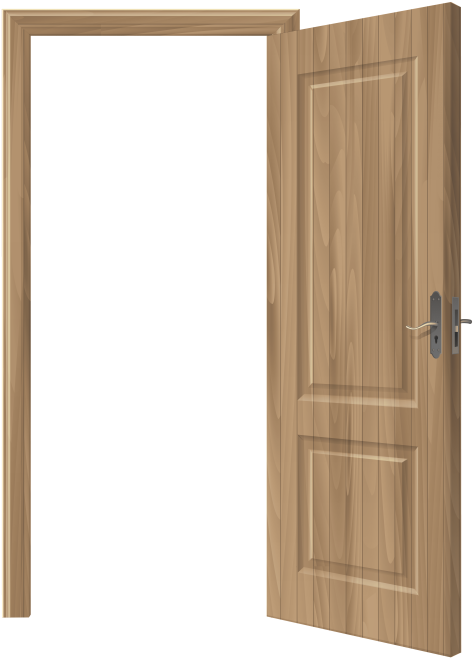 Free Png Open Wooden Door Png Images Transparent - Cartoon Of Door Png (480x665), Png Download