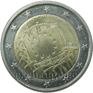 30th Anniversary Of The Eu Flag - Coin (400x400), Png Download