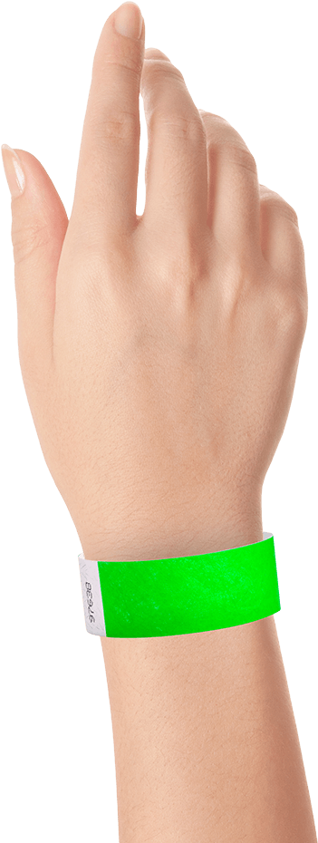 Product Thumbnail Image - Wristco Neon Red 34 Tyvek Wristbands 1000 Pack Paper (1000x1000), Png Download
