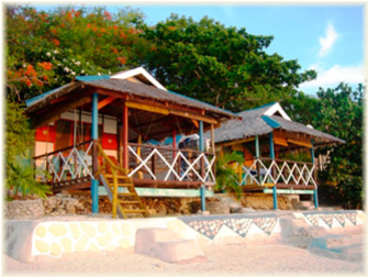 Tropical Island House - Tropical Beach Family Cabins (800x533), Png Download