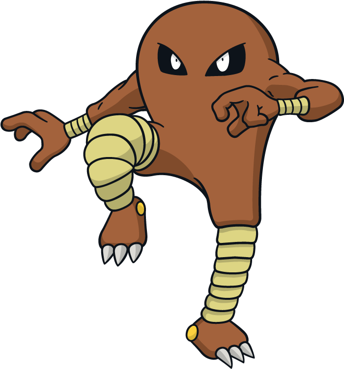 Hitmonlee Pokemon Character Vector Art - Hitmon Lee (800x800), Png Download