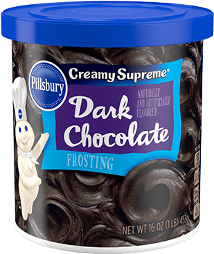Creamy Supreme® Dark Chocolate Flavored Frosting - Pillsbury Creamy Supreme Frosting, Dark Chocolate - (400x400), Png Download