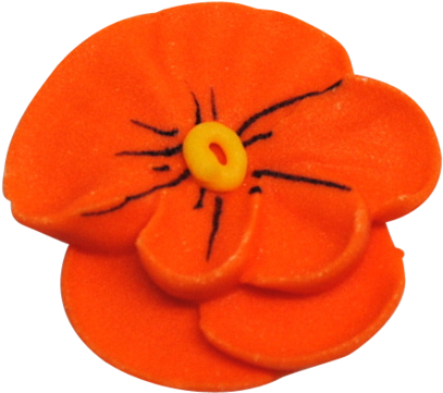 1" Royal Icing Pansy - Royal Icing (600x600), Png Download