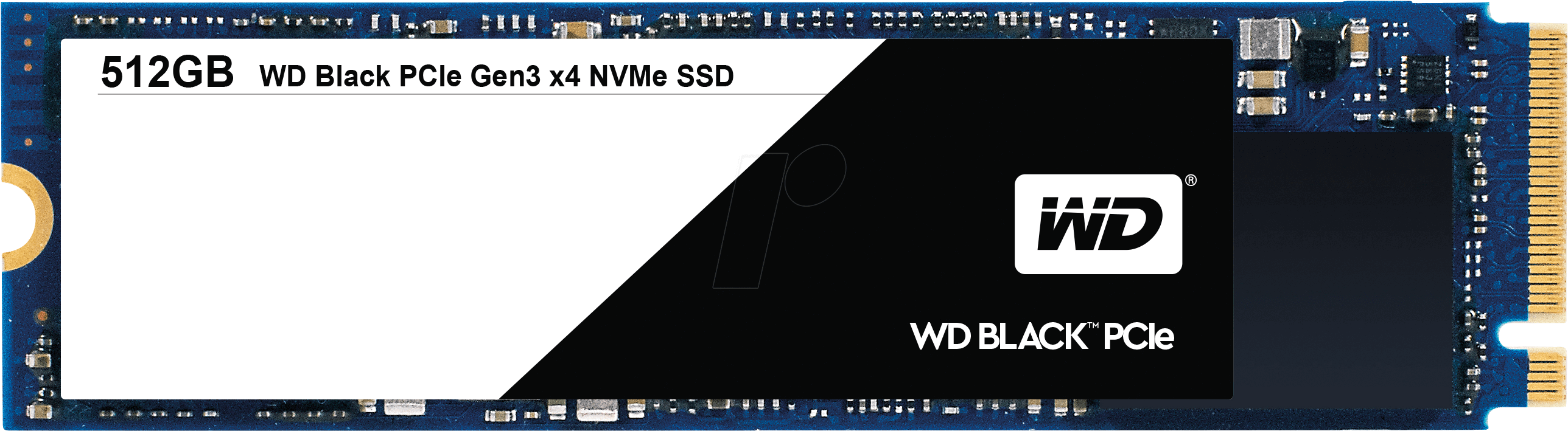 512gb Wd Black Pcie, Nvme Ssd Western Digital Wds512g1x0c - Wd Black Pcie Ssd 256 (2632x784), Png Download
