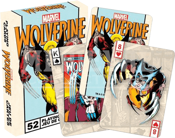 Marvel Wolverine Playing Cards - Aquarius Deck Of Wolverine Marvel Playing Cards! (612x612), Png Download